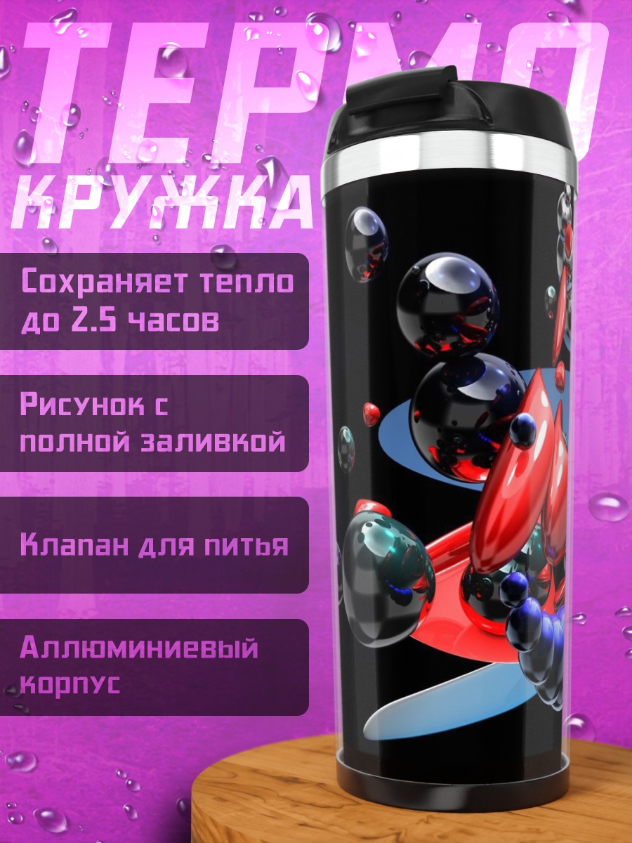 Термокружка абстрактные сферы