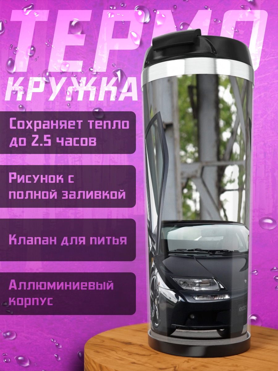 Термокружка Черный спорткар