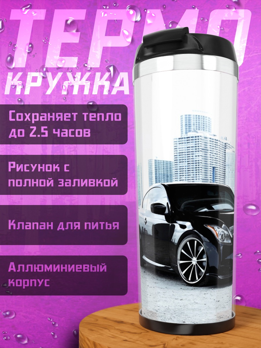 Термокружка Черный спорткар
