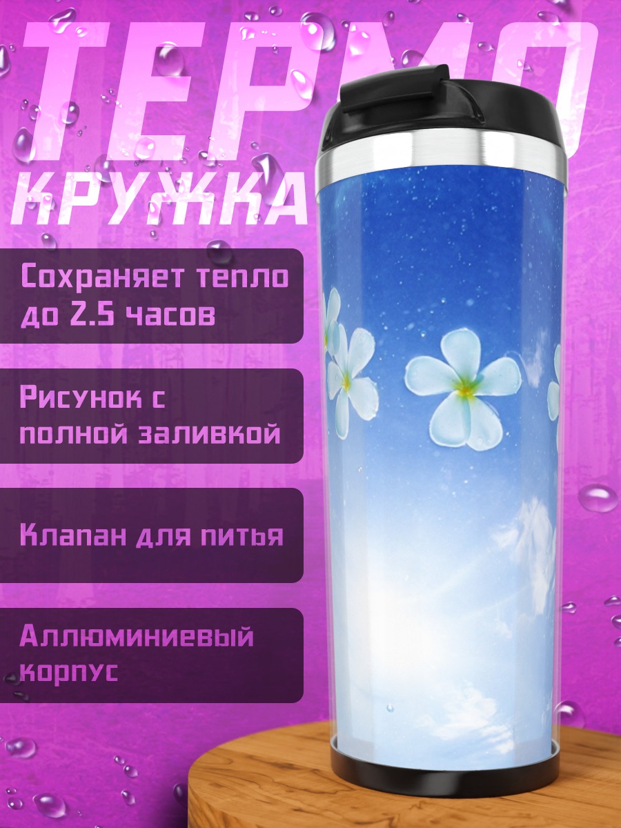 Термокружка Цветы в воде