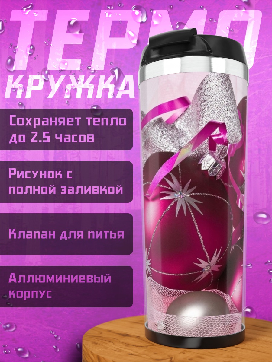 Термокружка Рождественские шары