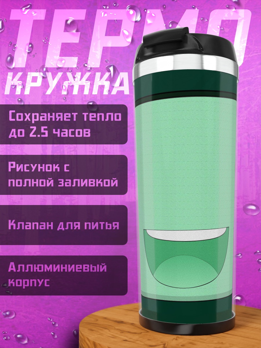 Термокружка Счастливый прямоугольник