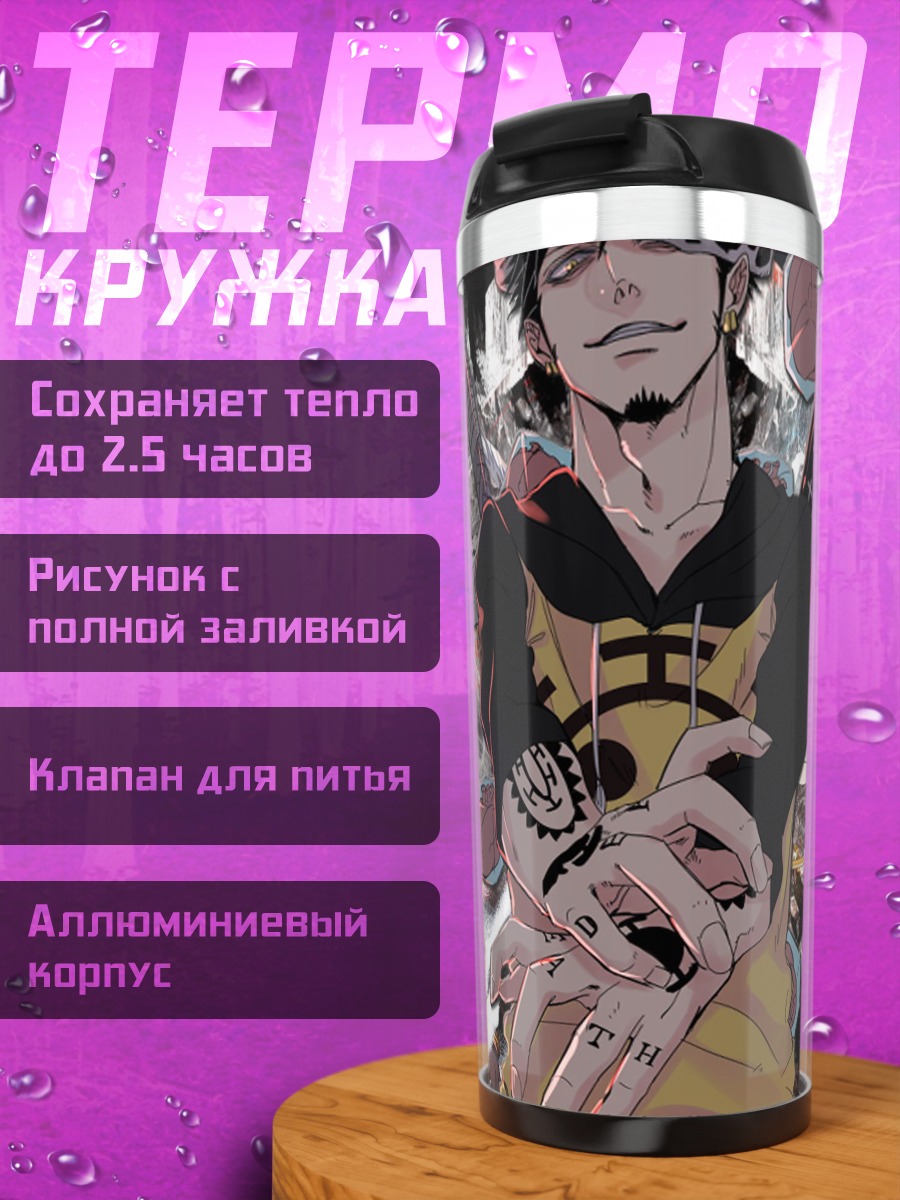 Термокружка аниме коллаж персонажи