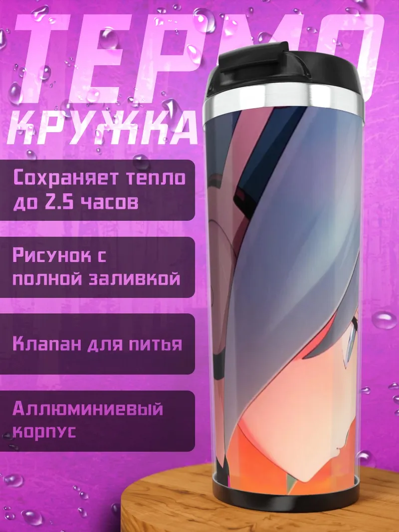 Термокружка Аниме девушка в наушниках