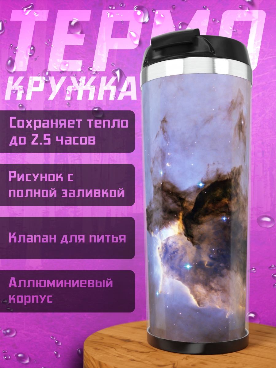 Термокружка космическая туманность