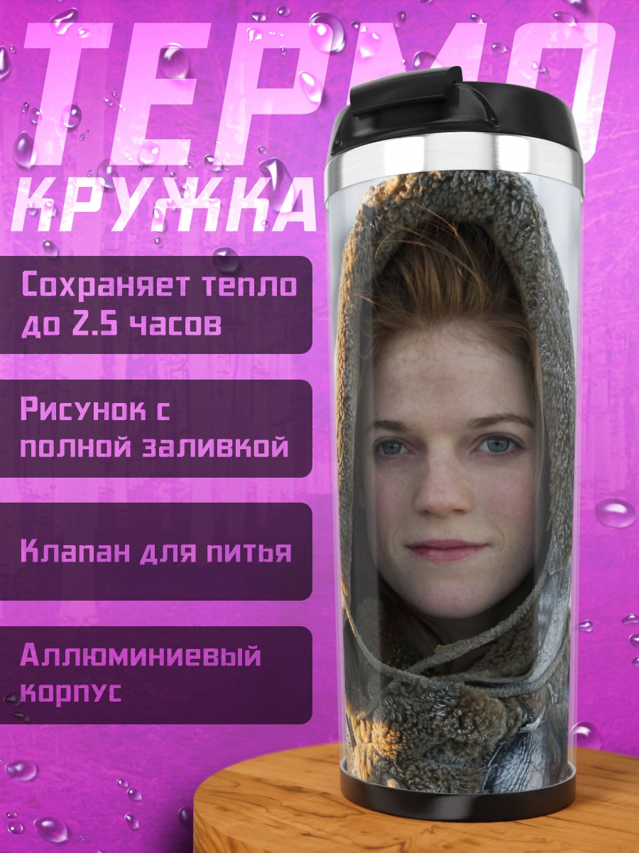 Термокружка Девушка в зимней одежде
