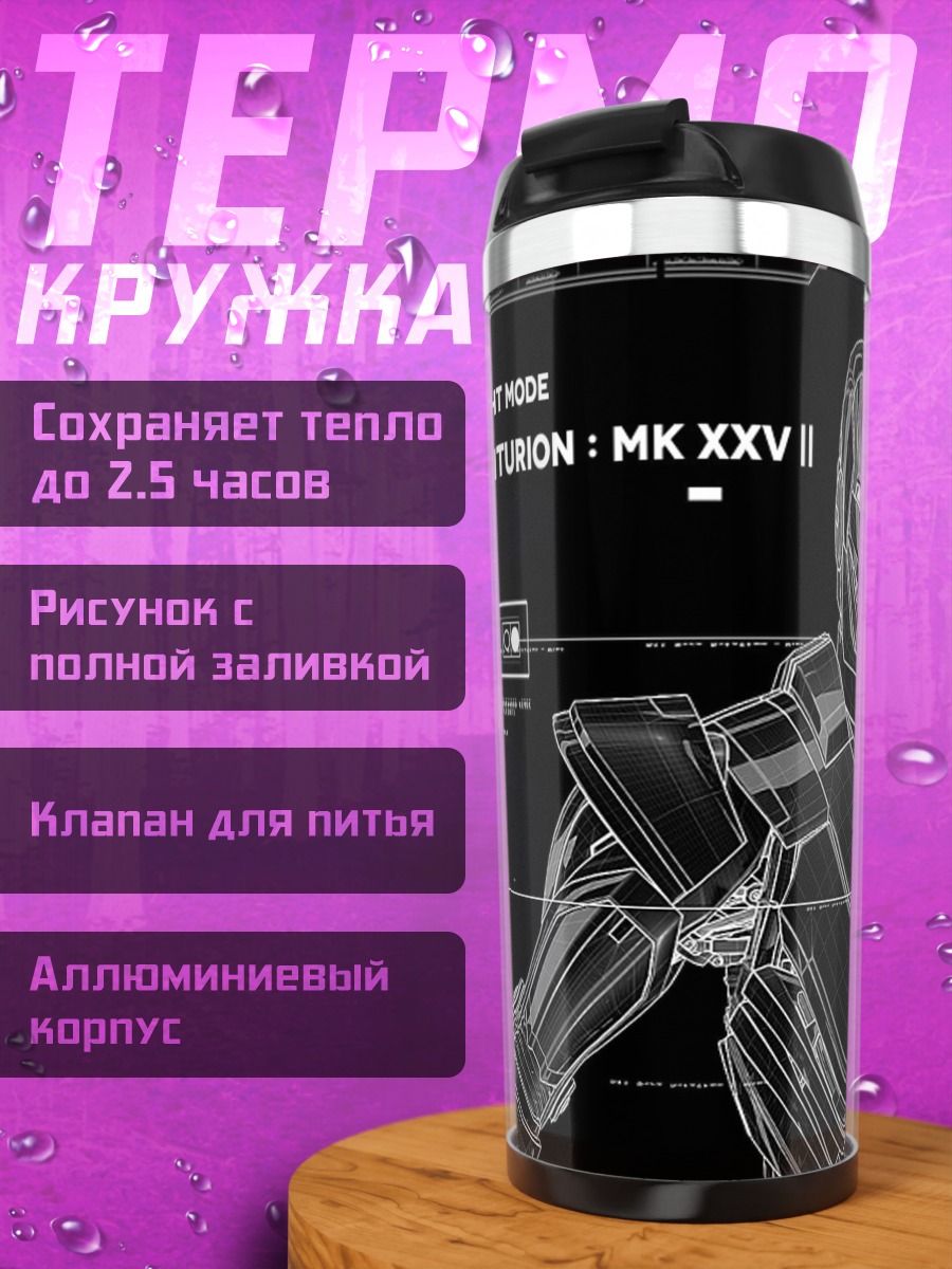 Термокружка Железный человек схема