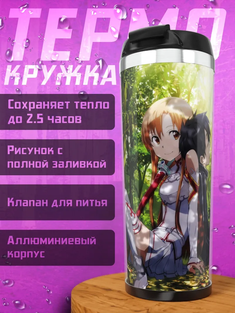 Термокружка кирито и асуна