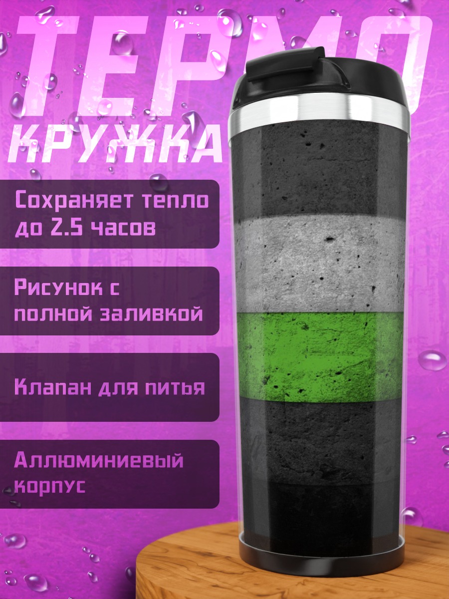 Термокружка Зеленая полоса
