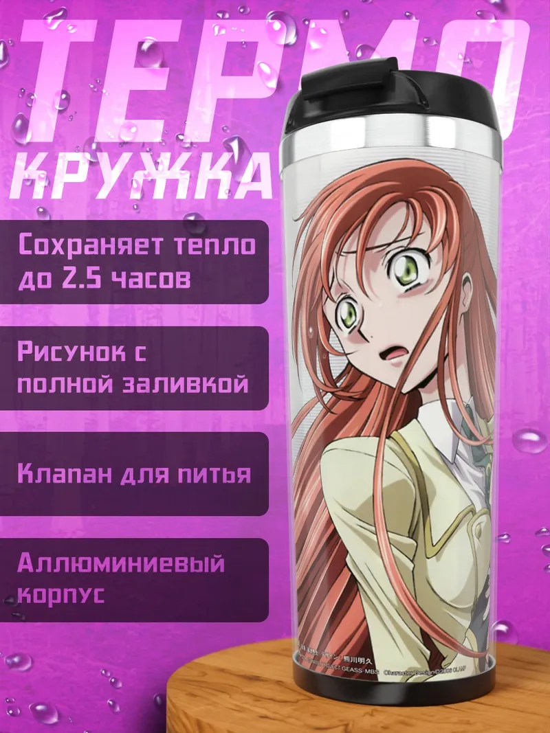 Термокружка аниме девушки эмоции
