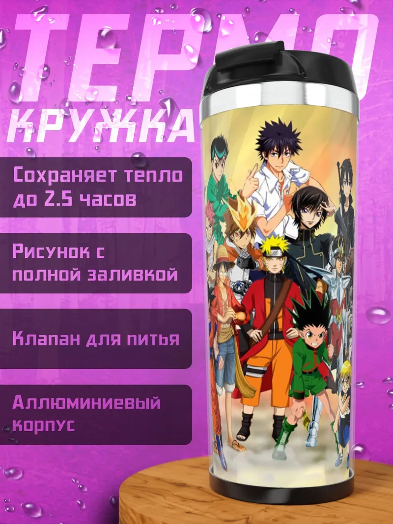 Термокружка аниме герои
