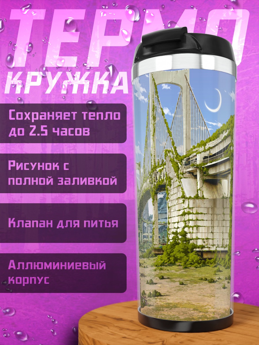 Термокружка Руины в облаках