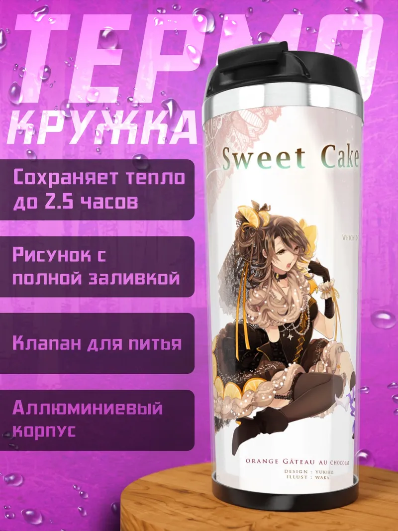 Термокружка Девушки с тортом