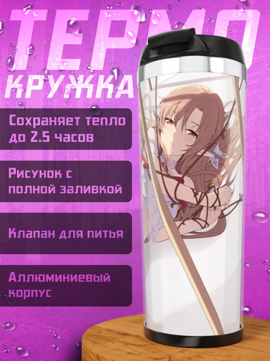 Термокружка Асуна Юки в клетке