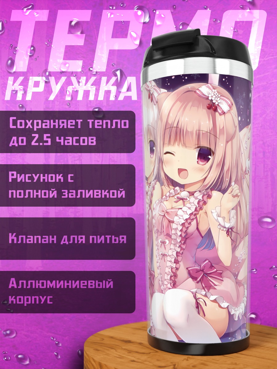 Термокружка Девушки в цветах