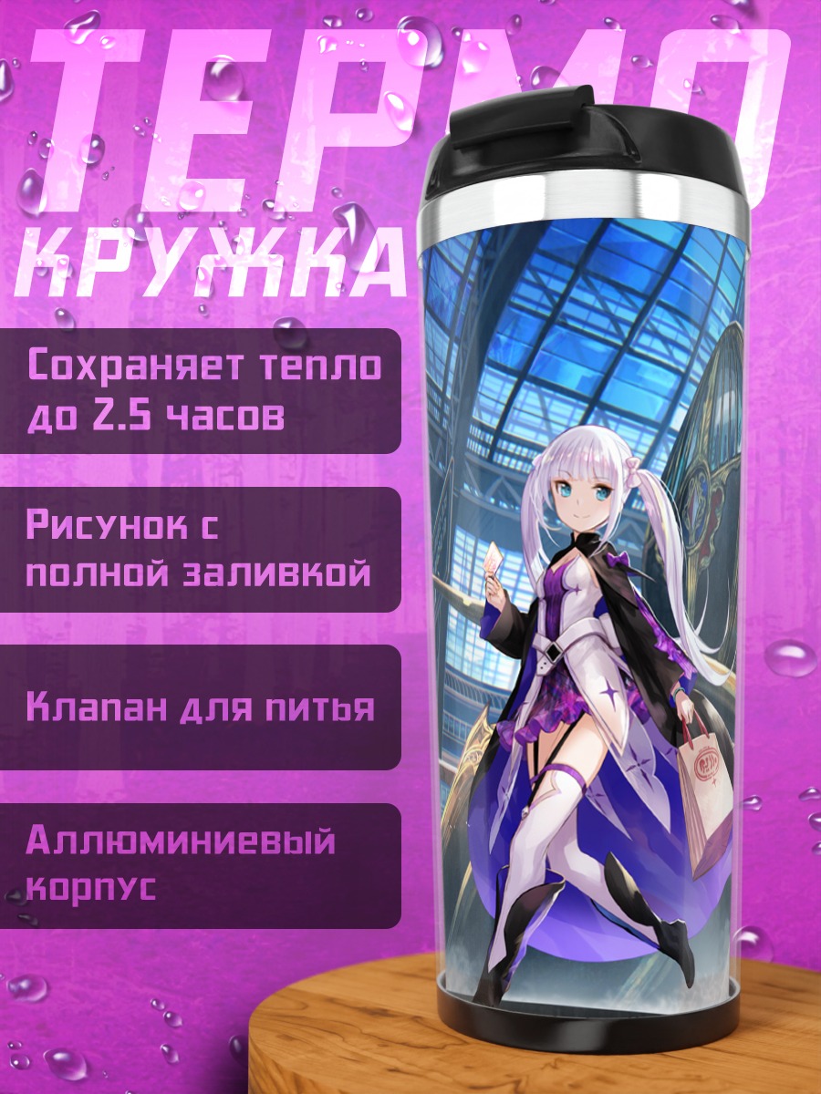 Термокружка Мира у поезда