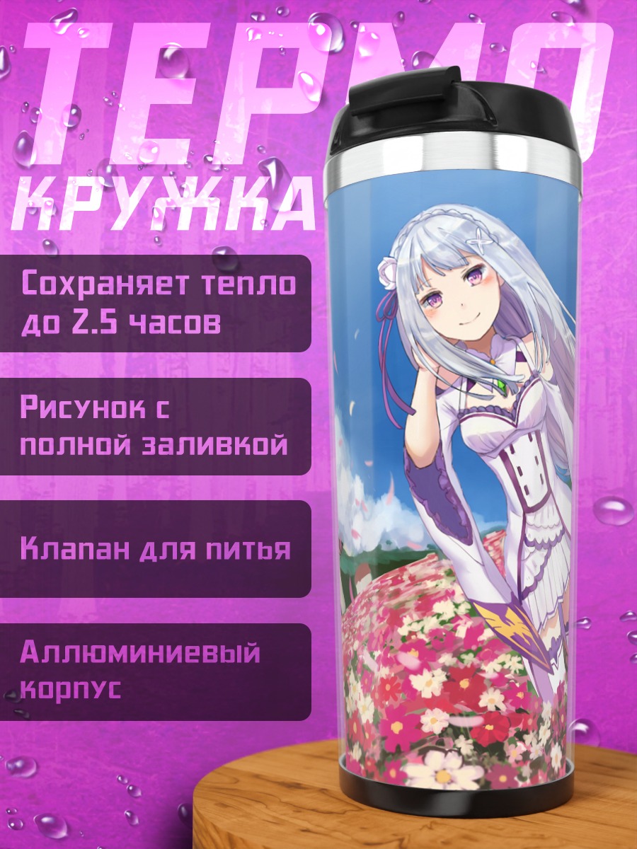 Термокружка Эмилия в цветах