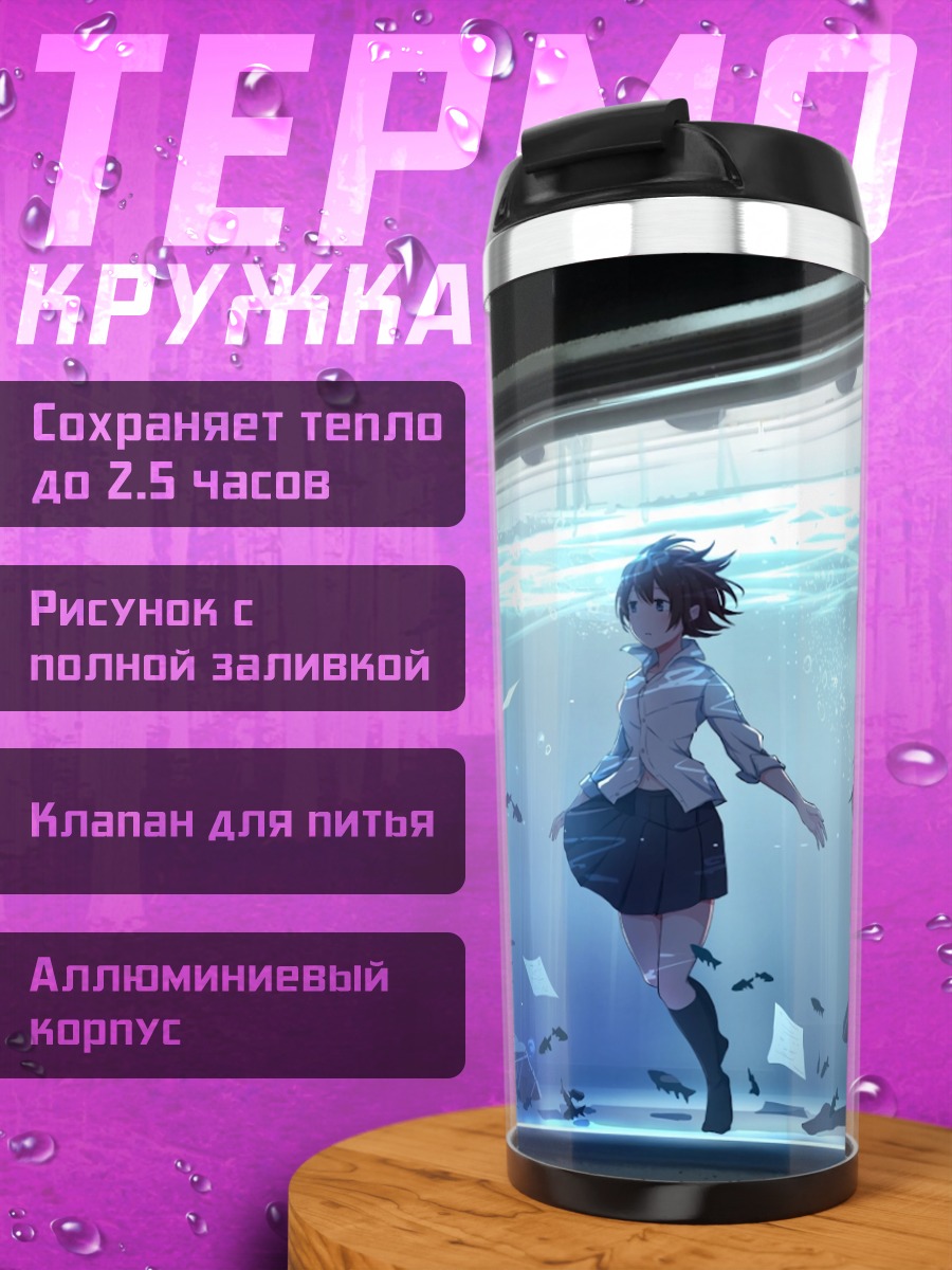 Термокружка Девушки в аквариуме