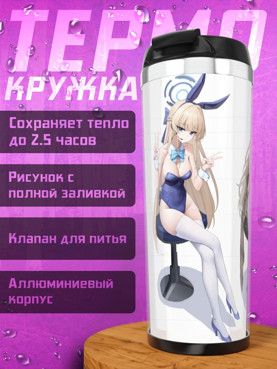 Термокружка Девушки Blue Archive