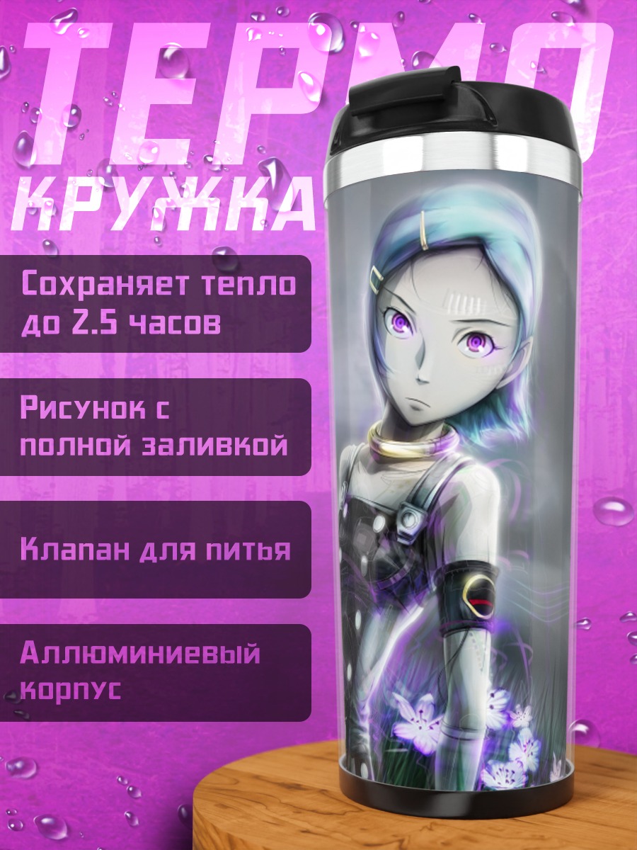 Термокружка Эврика в цветах