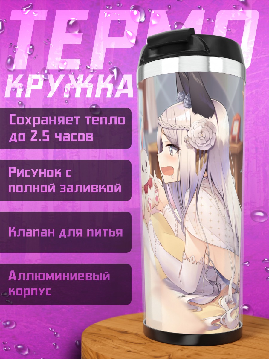 Термокружка Эйприл в белом