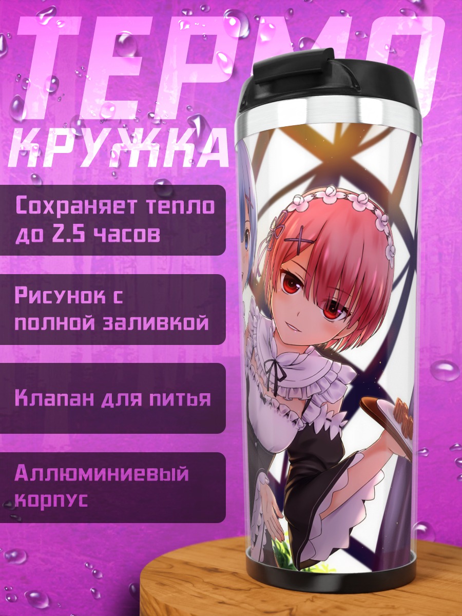 Термокружка Рэм и Рам с десертами