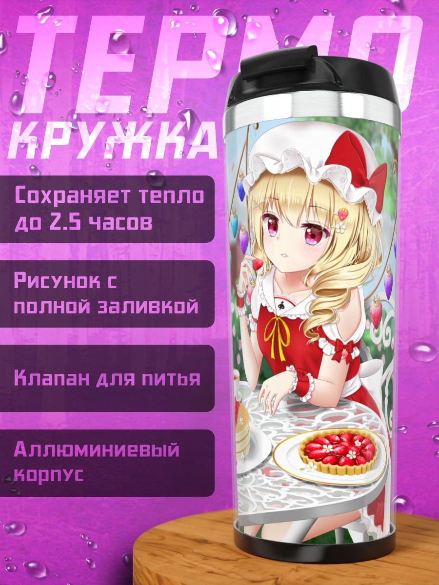 Термокружка Фландр Скарлет с десертами