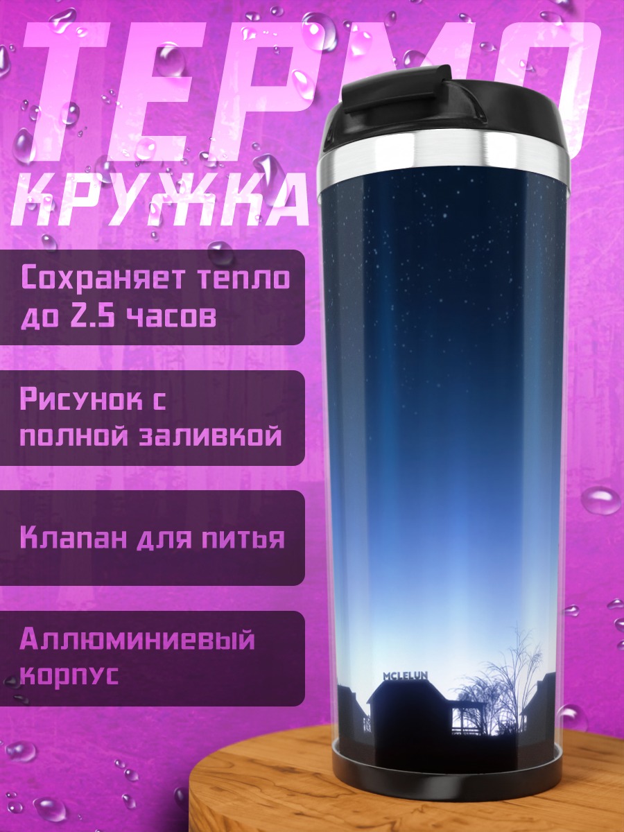 Термокружка Звездное небо над домом
