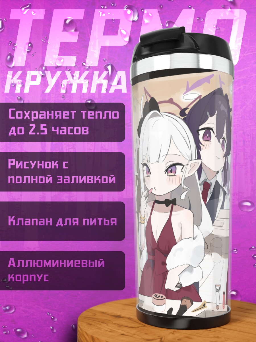 Термокружка Девушки Blue Archive