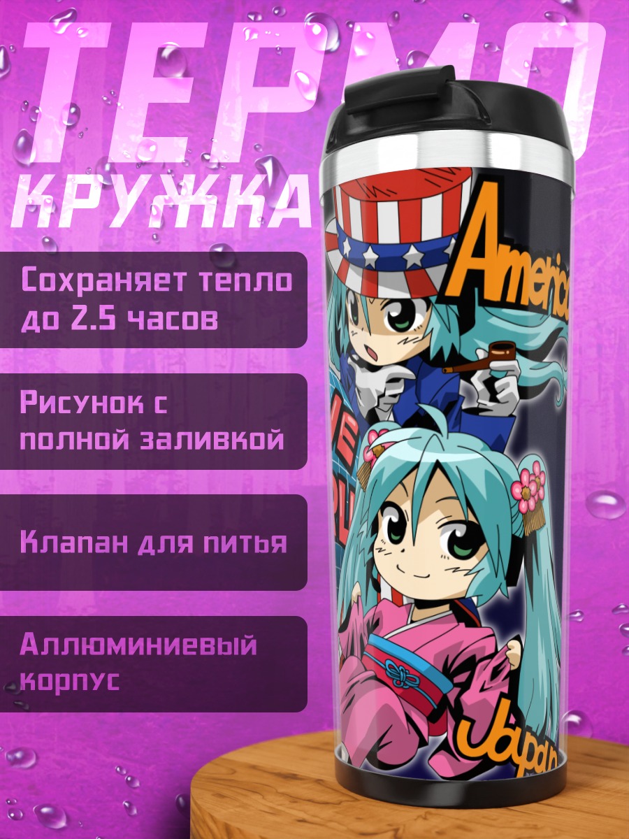 Термокружка Мику Хацунэ по всему миру