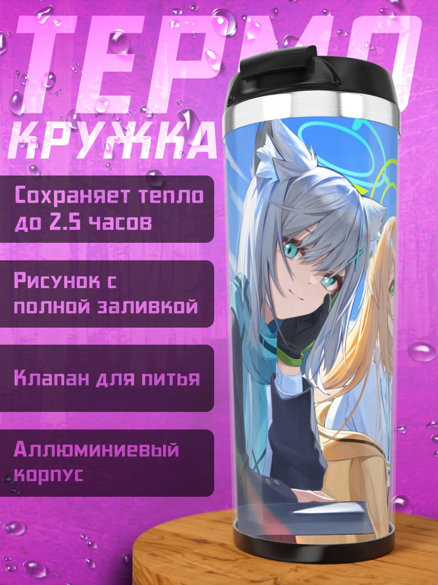 Термокружка Девушки Blue Archive