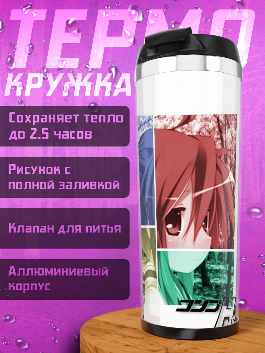 Термокружка Идзуми Коната в коллаже