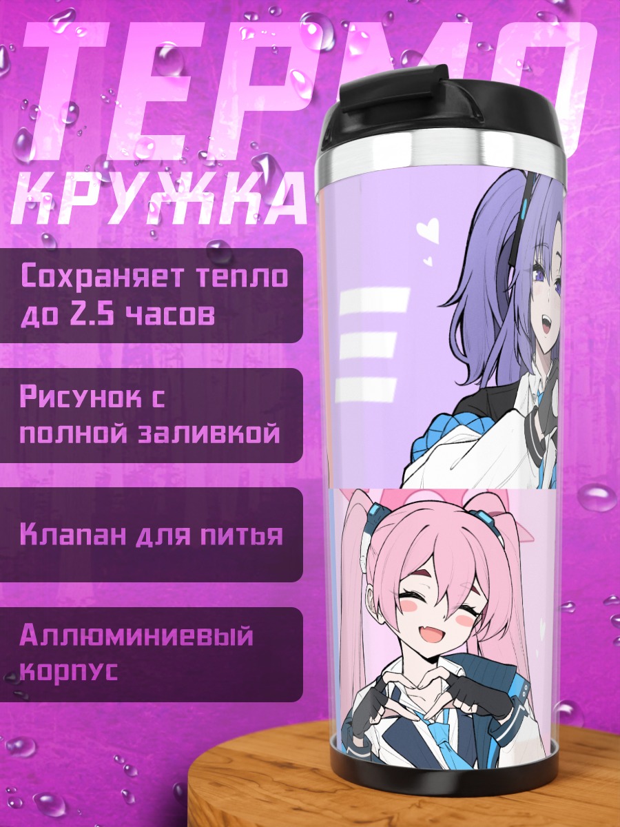 Термокружка Девушки Blue Archive