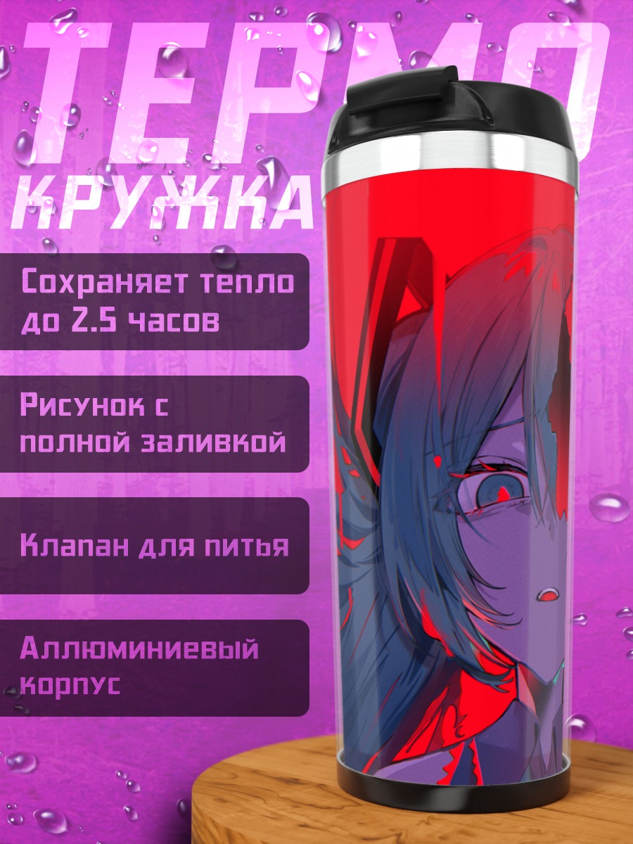 Термокружка Мику Хацунэ в красном