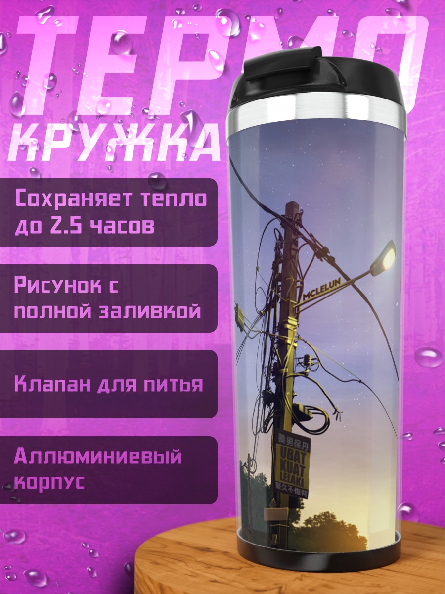 Термокружка Звездное небо и провода