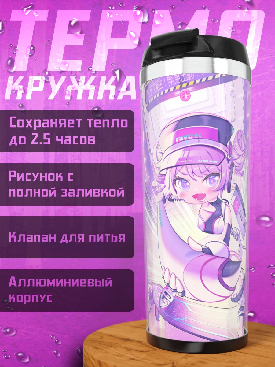 Термокружка Девочка в наушниках