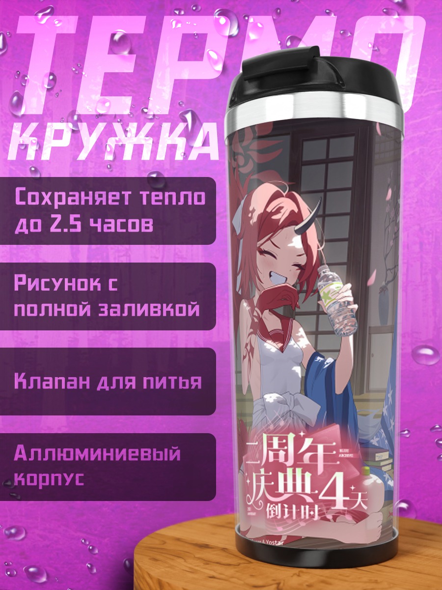 Термокружка Девушки Blue Archive