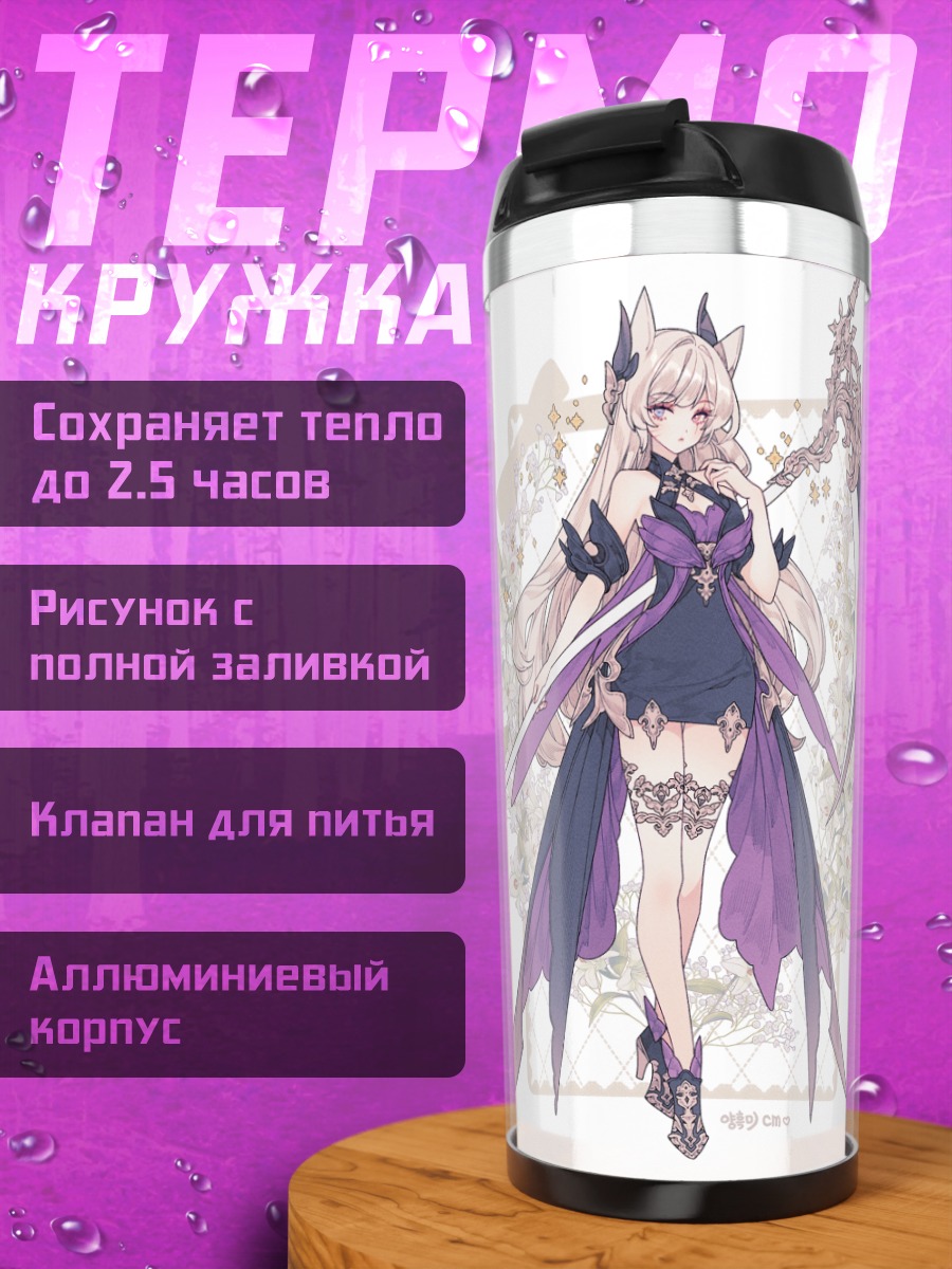 Термокружка Девушки в цветах