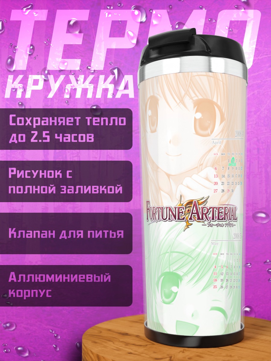 Термокружка Харуна и Канадэ на пляже