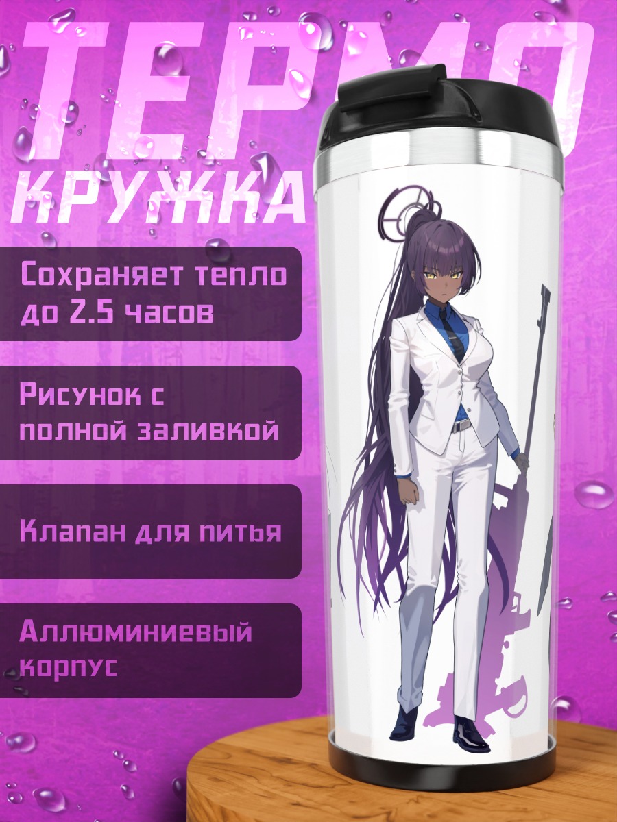 Термокружка Девушки Blue Archive