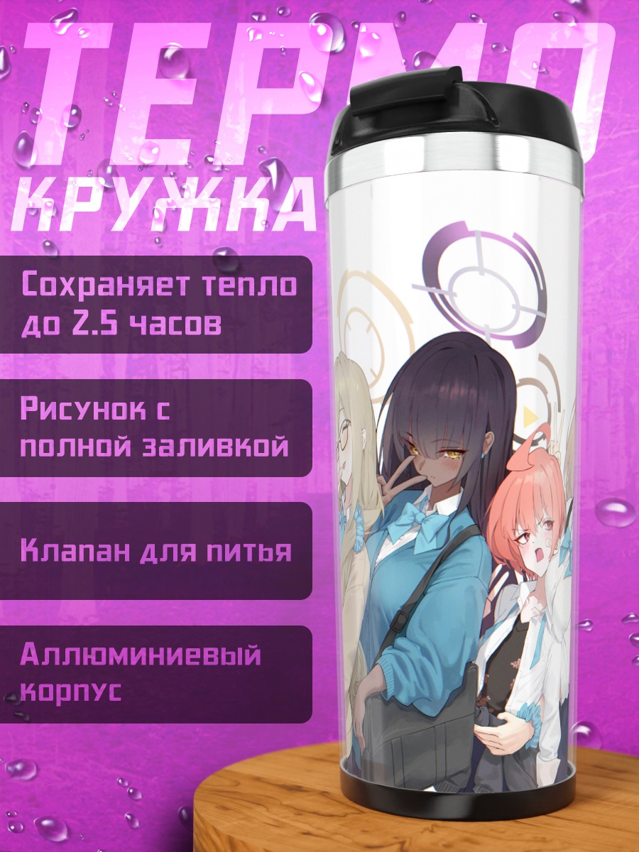 Термокружка Девушки Blue Archive