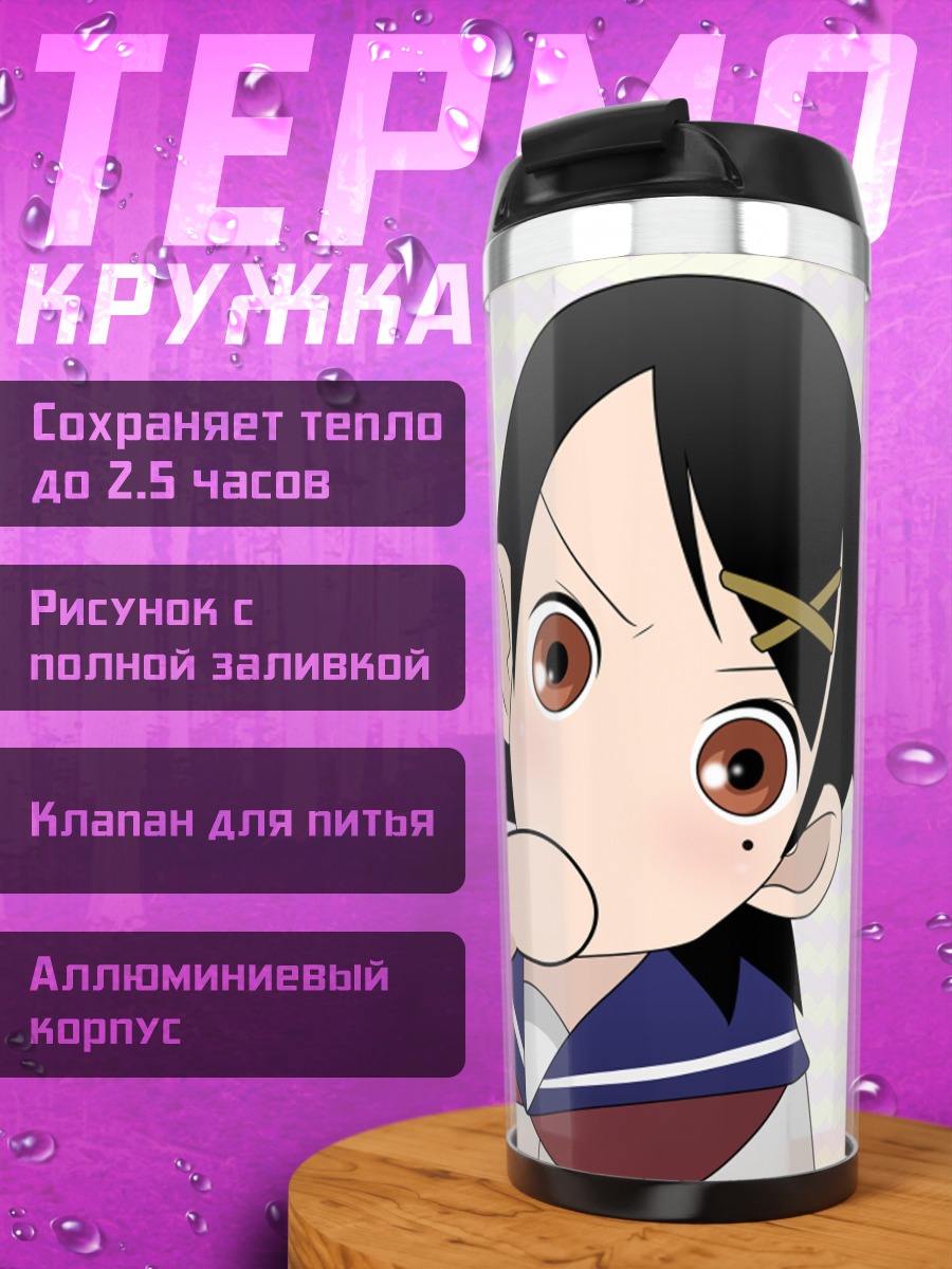 Термокружка Кафука Фуура указывает