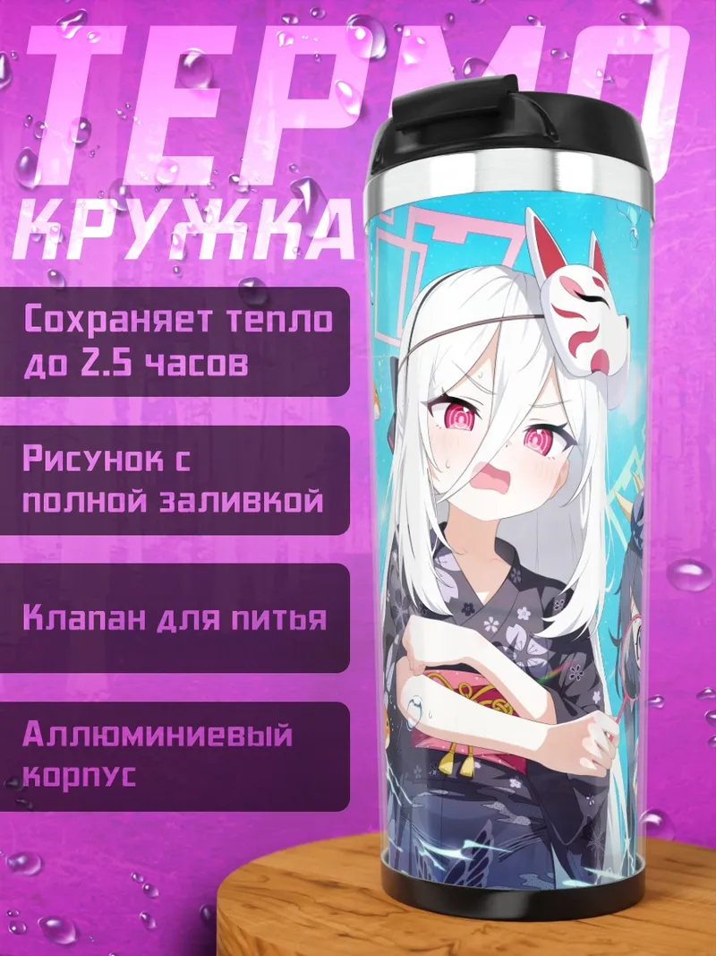 Термокружка Арису и Кей в воде